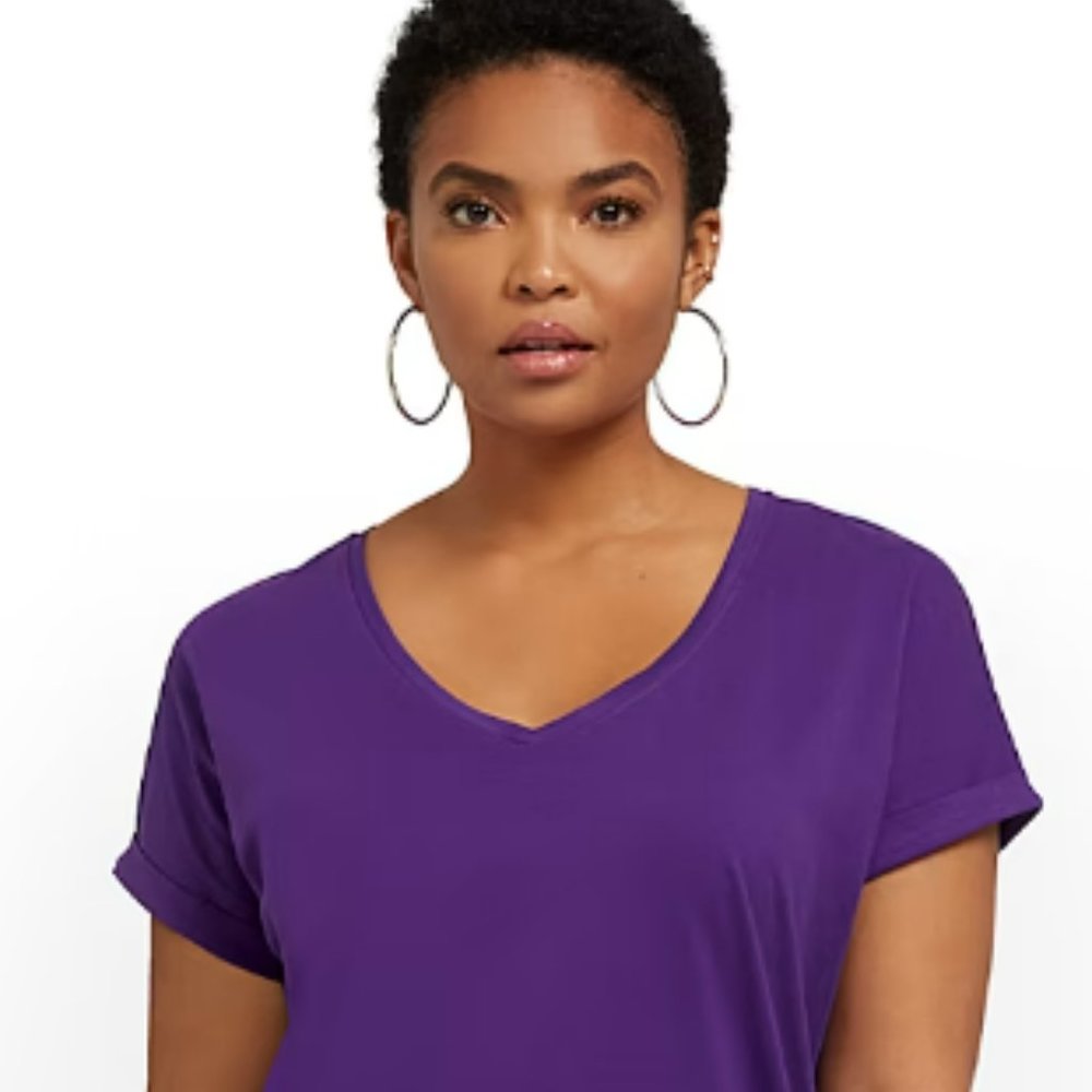 NY&C V-Neck Perfect Tee Dress- XS (runs larger)